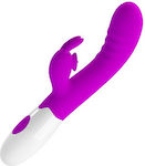 Pretty Love Cerberus Vibrator Rabbit 20.6cm Purple