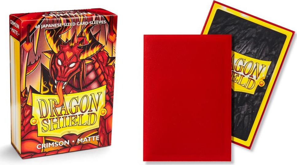 YUGIOH Dragon Shield Small Sleeves Japanese Matte Crimson 60τμχ
