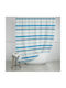 Estia Stripes Fabric Shower Curtain 180x200cm Μπλε