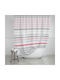 Estia Stripes Duschvorhang Stoff 180x200cm Pink