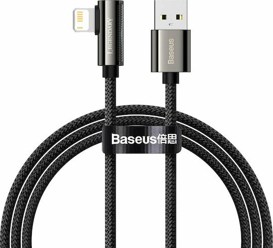 Baseus Legend Braided USB-A la Cablu Lightning Negru 1m (CALCS-01)
