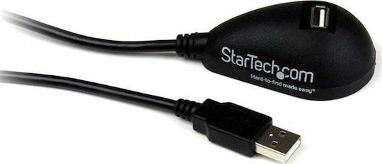 StarTech USB 2.0 Кабел USB-A мъжки - USB-A женски Черен 1.5м USBEXTAA5DSK