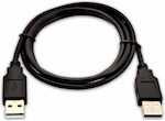 V7 USB 2.0 Cablu USB-A de sex masculin - USB-A de sex masculin Negru 1m V7USB2AA-01M-1E