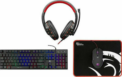 White Shark Comanche 3 Set Gaming Tastatur mit RGB-Beleuchtung & Maus (Englisch US)