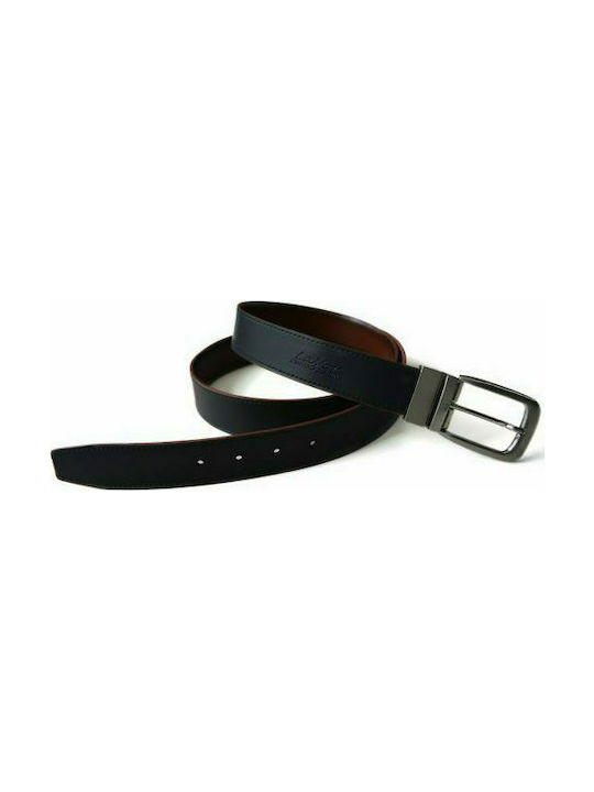 Lavor Men's Leather Double Sided Belt Black / Taba
