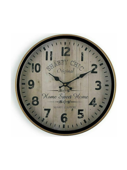 BigBuy Wall Clock Metallic Ø40cm