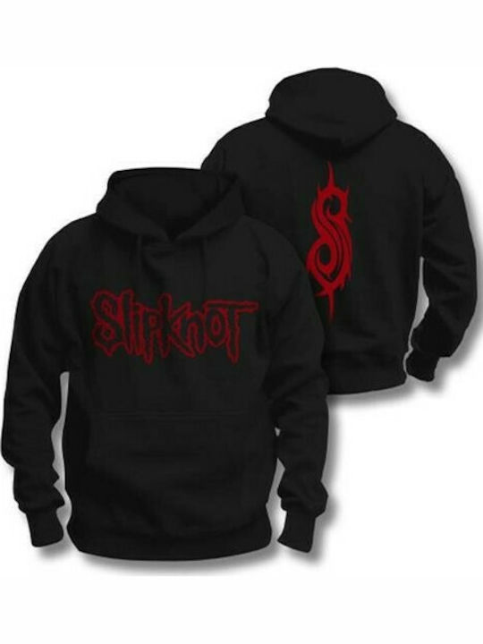 Slipknot Logo Φούτερ με Κουκούλα σε Μαύρο χρώμα