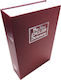 ACP The New English Dictionary Book Safe with Lock Cherry Red 18x11x5cm