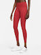One Women's Long Yoga Legging High Waisted Dri-Fit Red