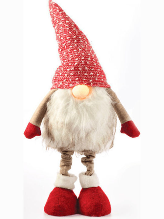 Aca Christmas Fabric Outdoor Illuminated Dwarf Figure Red Battery 33x33x10cm