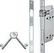 AGB Recessed Lock Mesoportas with Cylinder and Center 45mm Silver