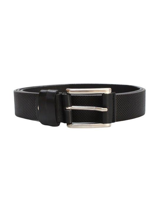 BASHAIKOV MANUAL LEATHER BELT SB-3665 VVO 01-BLACK