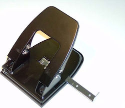 Black Red Paper 2-Hole Puncher with Guide for 40 Sheets