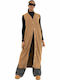 Only Long Women's Knitted Cardigan with Buttons Brown