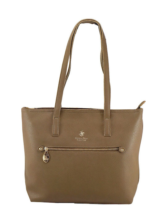 Beverly Hills Polo Club Women's Bag Shopper Shoulder Taupe