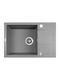 Laveo Barbados SBB 513T Drop-In Sink Left Synthetic Granite W65xD44cm Grey