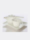 Madras Tea Set with Cup Porcelain White 250ml 3pcs