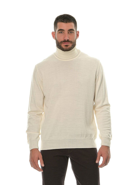 ATELIER Rollkragenpullover aus Kiefernwolle - MS100-1 Ecru