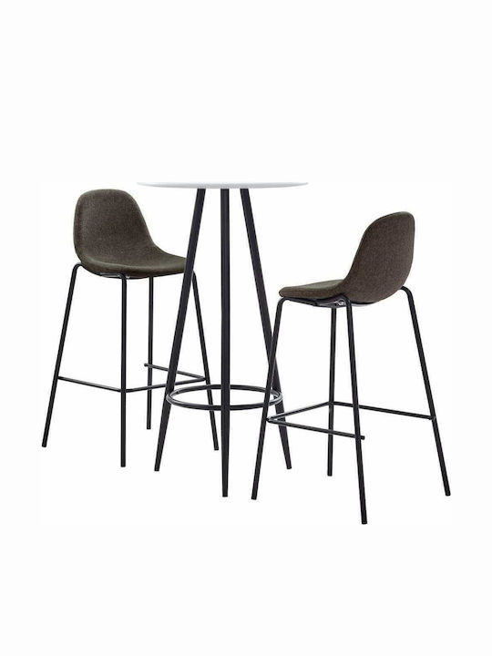Bar Set for Small Outdoor Spaces 3 Pieces Dark Gray