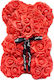 Bear of Artificial Roses Red 25cm Tres Chic