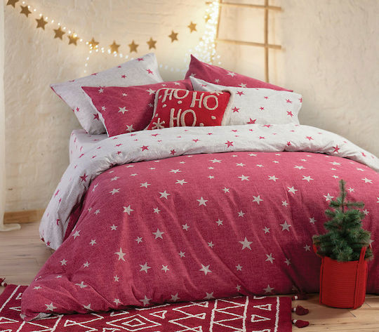 Nef-Nef Homeware Сет Чаршафи 160x260см. Astria Червено 3бр