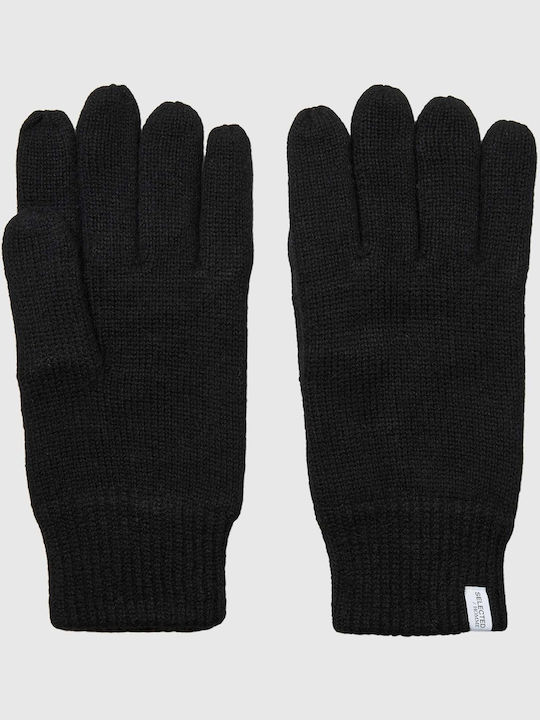 Selected Μαύρα Ανδρικά Πλεκτά Γάντια