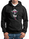 Sweatshirt Hooded Yoda Hipster Black