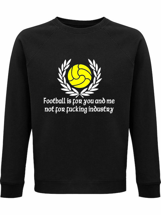 Sweatshirt Unisex, Bio "Gegen modernen Fottball", Schwarz