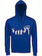 Hoodie Unisex "Basketball Evolution", Royal Blue