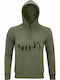 Hoodie Unisex, Organic "Basketball Evolution", Khaki