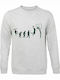 Sweatshirt Unisex, Organic "Basketball Evolution", Ash