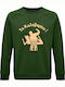 Sweatshirt Unisex, Organic " The Asshole ", Dark green