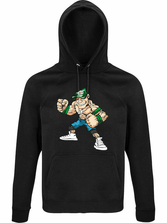 Hoodie Unisex, Organic " John Cena ", Black