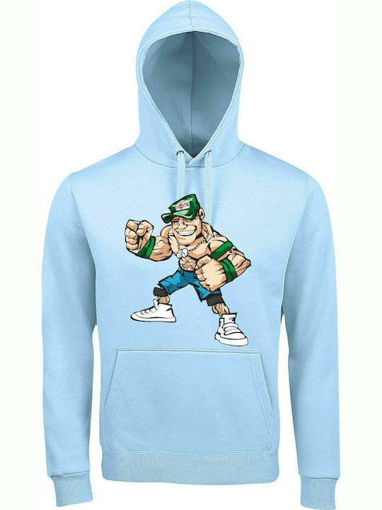 Hoodie Unisex " John Cena ", Creamy Blue