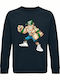 Sweatshirt Unisex, Organic " John Cena ", French navy