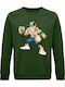 Sweatshirt Unisex, Organic " John Cena ", Dark green