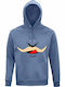 Unisex Hoodie, Organic " Kinky Lover ", Blue