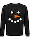 Sweatshirt Unisex, Organic " Snoawman ", Black