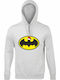 Hoodie Unisex, Organic " Batman loves Christmas ", Ash