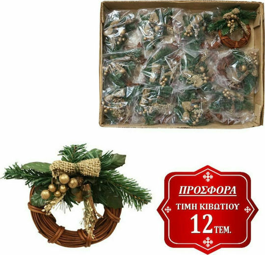Marhome Weihnachtsdekoration Kranz 12Stück