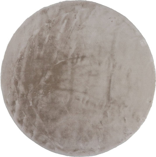 Eurofil Super Fluffy Χαλί Στρογγυλό Shaggy Beige Φ160cm