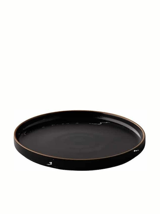 Stylepoint Authentic Plate Shallow Ceramic Black with Diameter 23cm