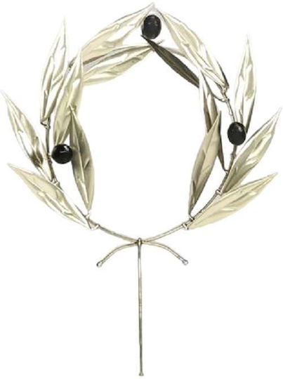 AG Trees Dekoratives Kranz Olivenkranz aus Metallisch Gold 24cm 1Stück