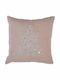 Nef-Nef Homeware Weihnachtsdekoratives Kissen Christmas Snow Platz Gray 45x45cm