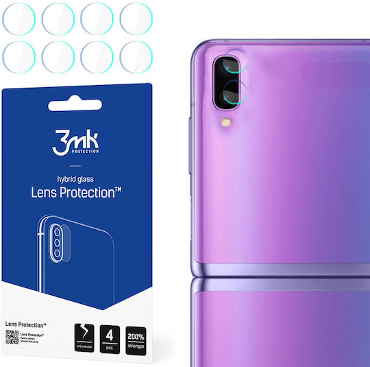 3MK Flexible Glass Film Prοtector 4τμχ Camera Protection Tempered Glass Transparent for the Galaxy Z Flip3 5G