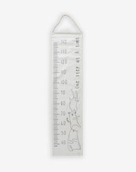 Minene Fabric Kids Growth Height Chart with Design Animals Premium White 140cm