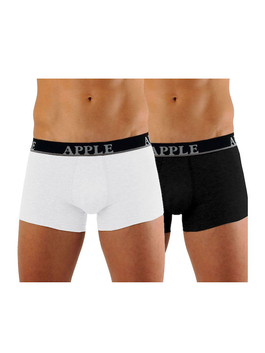 Apple Boxer Ανδρικά Μποξεράκια White / Black 2Pack