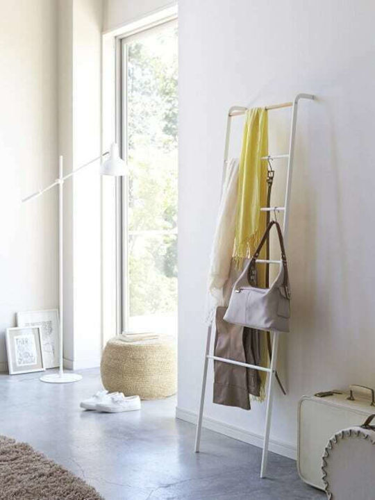 Yamazaki Tower An der Wand montiert Freistehender Kleiderständer Metallisch Weiß 45x24x160cm