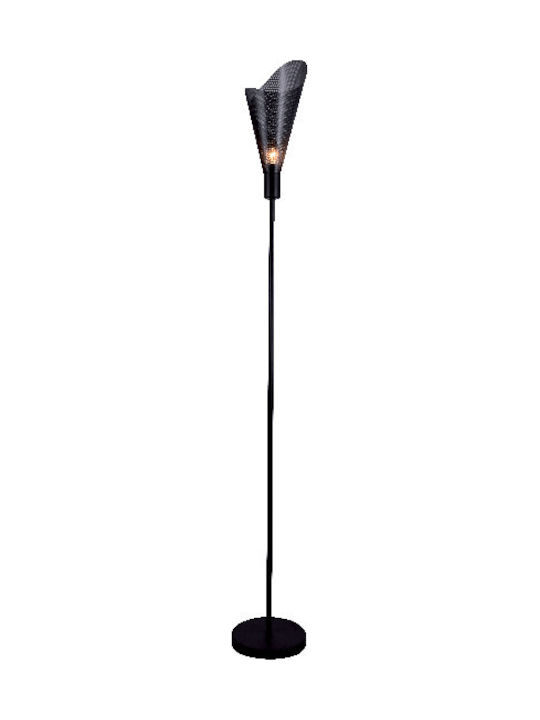 Elmark Stehleuchte H150cm. mit Fassung für Lampe E14 Schwarz