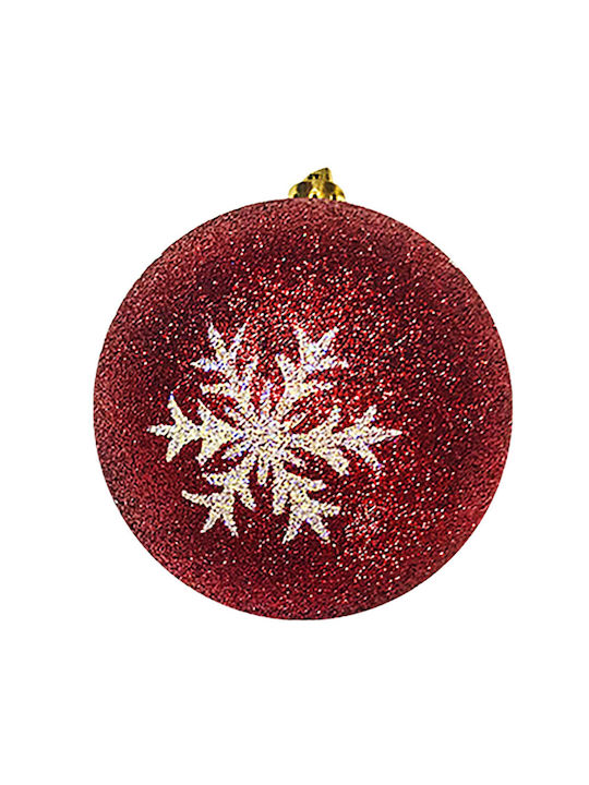 Hanging Ball Ornament Ornament Red 10cm Set 4pcs